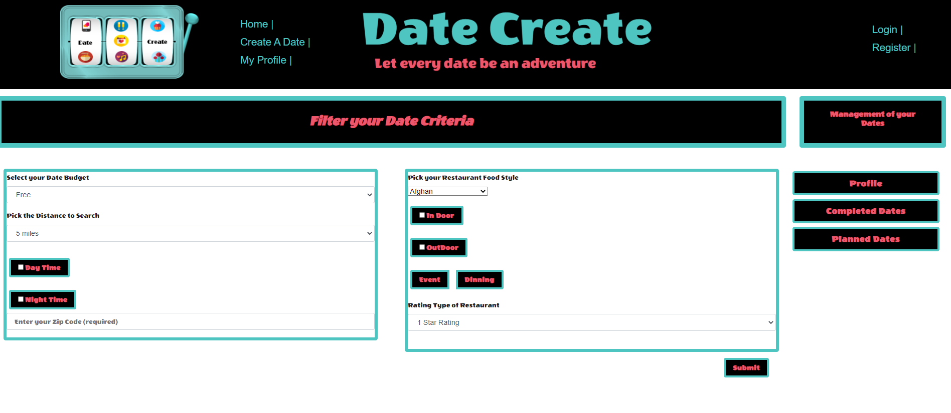 DateCreate Search
