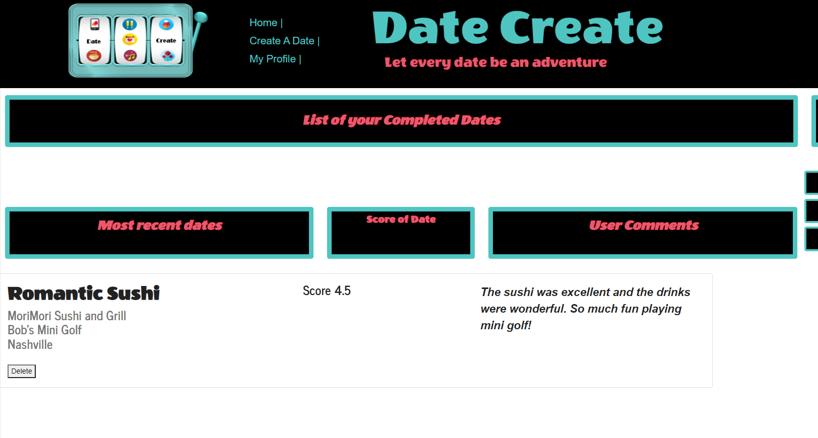DateCreate Profile